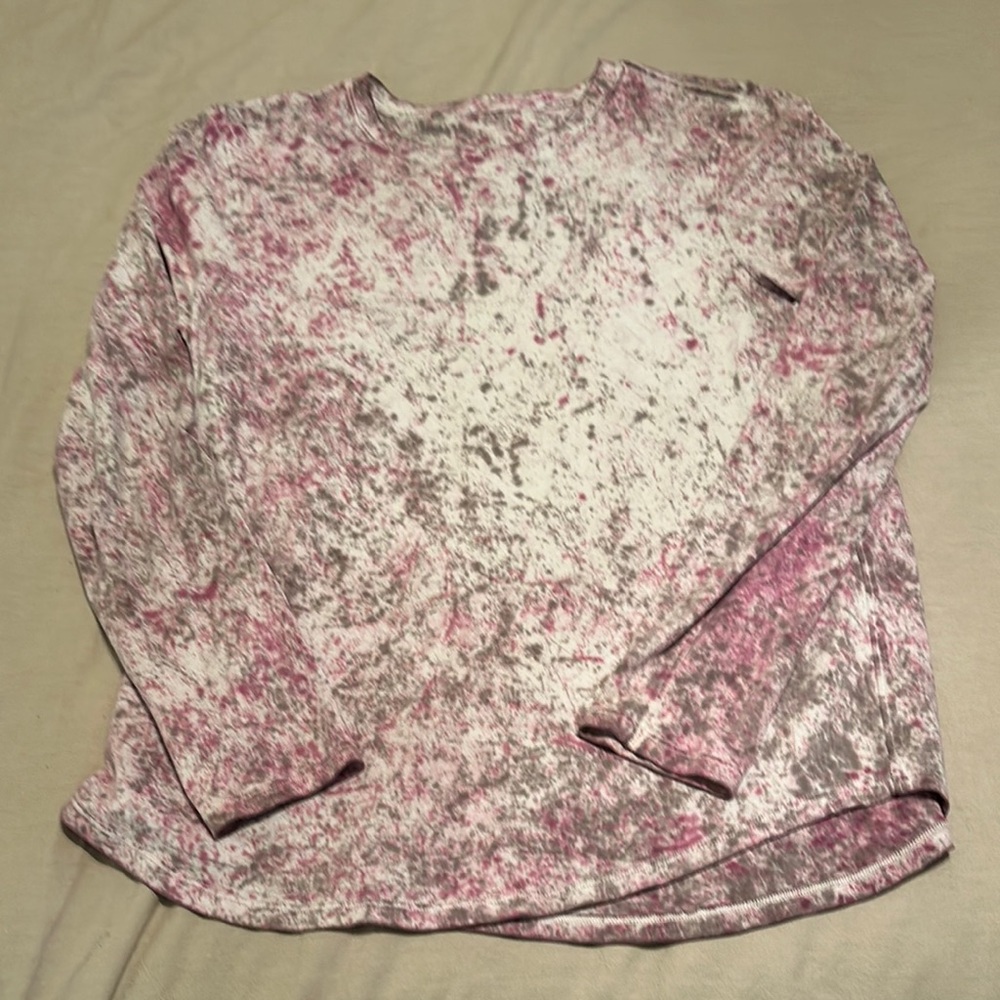 Pink and Gray Long Sleeve Shirt